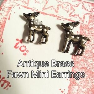 Girls' Fawn Reindeer Petite Earrings